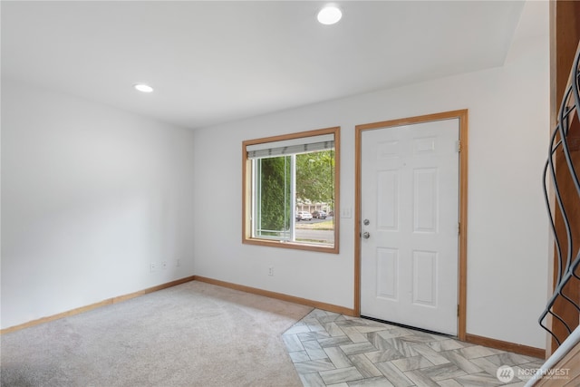 1625 Lincoln St, Bellingham, WA 98229 - entrance foyer featuring recessed lighting and light colored carpet