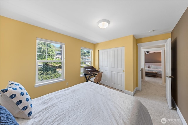 2702 Shannon Point Rd, Anacortes, WA 98221 - bedroom with light colored carpet and a closet