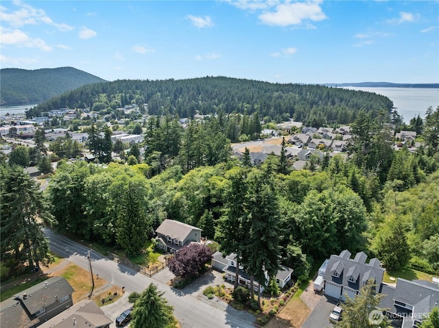 2702 Shannon Point Rd, Anacortes, WA 98221 - aerial overview of property's location with nearby suburban area and a large body of water