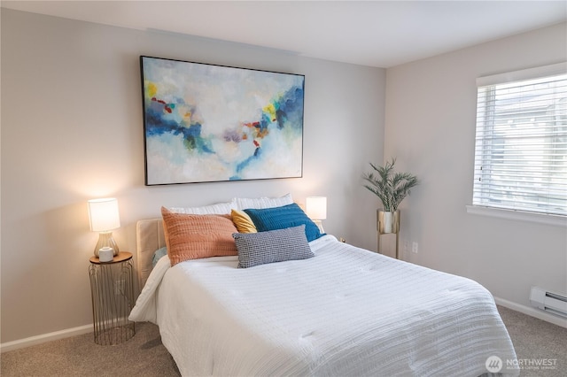 559 Mcgraw St Unit 204, Seattle, WA 98109 - bedroom with carpet flooring and a baseboard heating unit