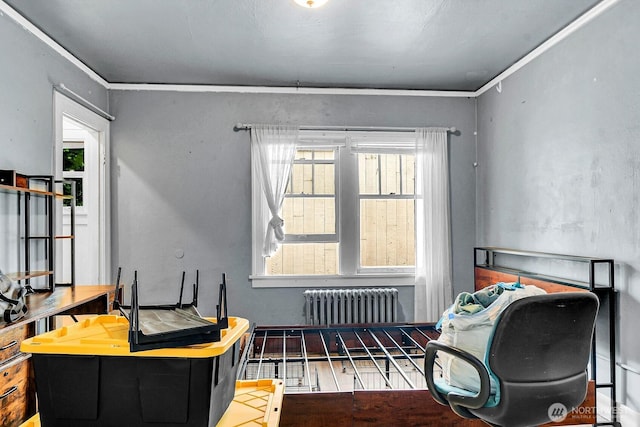 4715 19th Ave NE, Seattle, WA 98105 - office space featuring radiator, wood finished floors, and crown molding