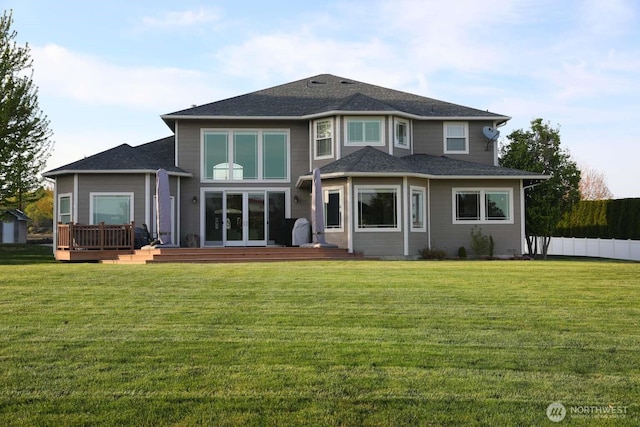 12003 Summit Haven Pl, Yakima, WA 98908 - rear view of house featuring a deck