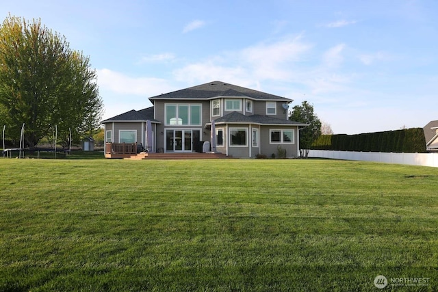 12003 Summit Haven Pl, Yakima, WA 98908 - back of house with a deck and a yard