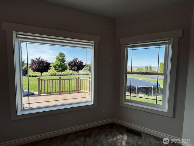 12003 Summit Haven Pl, Yakima, WA 98908 - empty room with healthy amount of natural light and dark colored carpet