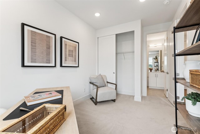 12257 137th Pl NE Unit 2901, Redmond, WA 98052 - living area featuring recessed lighting and carpet floors