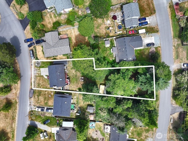 1271 Rickover Dr, Coupeville, WA 98239 - aerial perspective of suburban area featuring property parcel outlined