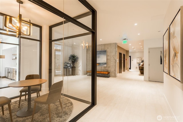 1085 103rd Ave NE Unit 217, Bellevue, WA 98004 - dining room with a chandelier and recessed lighting