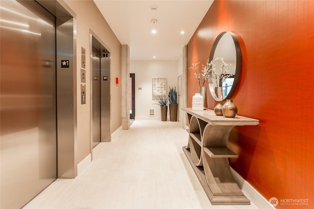 1085 103rd Ave NE Unit 217, Bellevue, WA 98004 - corridor featuring elevator and recessed lighting