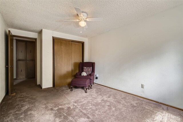 2708 NE 106th Pl, Seattle, WA 98125 - unfurnished room with carpet floors, a ceiling fan, and a textured ceiling