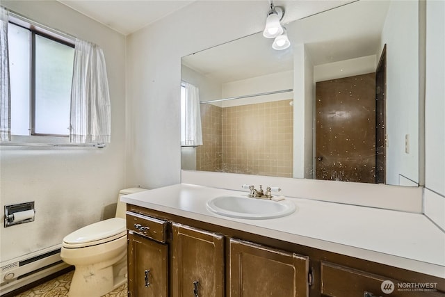 2708 NE 106th Pl, Seattle, WA 98125 - full bath with baseboard heating, plenty of natural light, vanity, and a shower