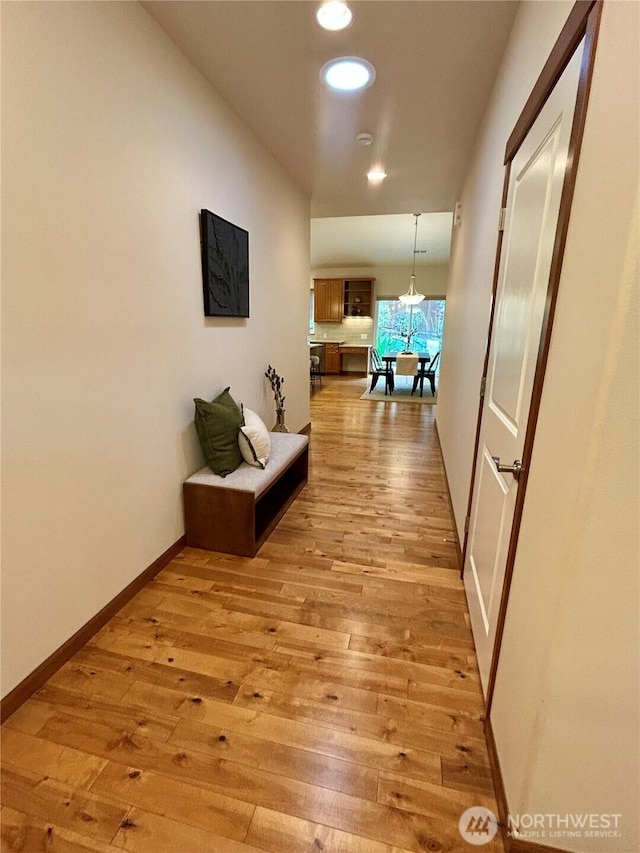 700 Twin Brooks Dr, Mount Vernon, WA 98273 - hallway with light wood-style flooring and recessed lighting