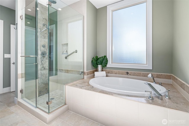 6801 Greenwood Ave N Unit 403, Seattle, WA 98103 - bathroom with a garden tub and a stall shower