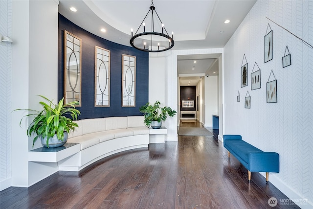 6801 Greenwood Ave N Unit 403, Seattle, WA 98103 - building lobby with wallpapered walls and recessed lighting