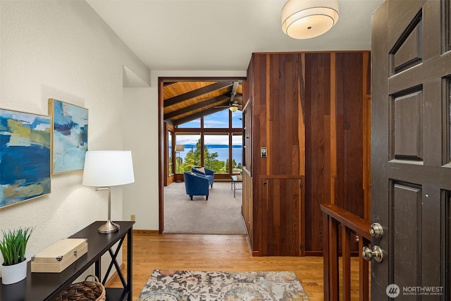 19212 94th Ave W, Edmonds, WA 98020 - entrance foyer with light wood-style flooring and vaulted ceiling