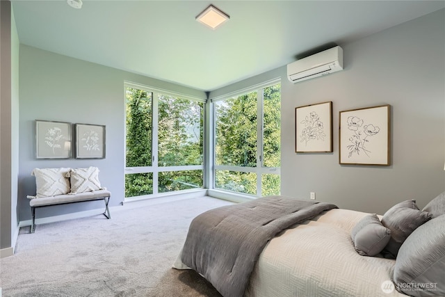 3540 S Graham St, Seattle, WA 98118 - carpeted bedroom featuring an AC wall unit and multiple windows