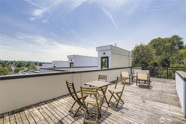 3540 S Graham St, Seattle, WA 98118 - wooden deck featuring outdoor dining area