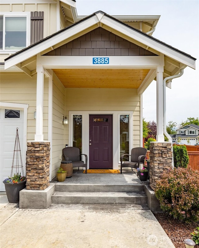 3885 Summersun St, Mount Vernon, WA 98273 - entrance to property with a porch and stone siding