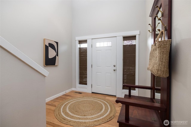 3885 Summersun St, Mount Vernon, WA 98273 - entryway featuring wood finished floors and a towering ceiling