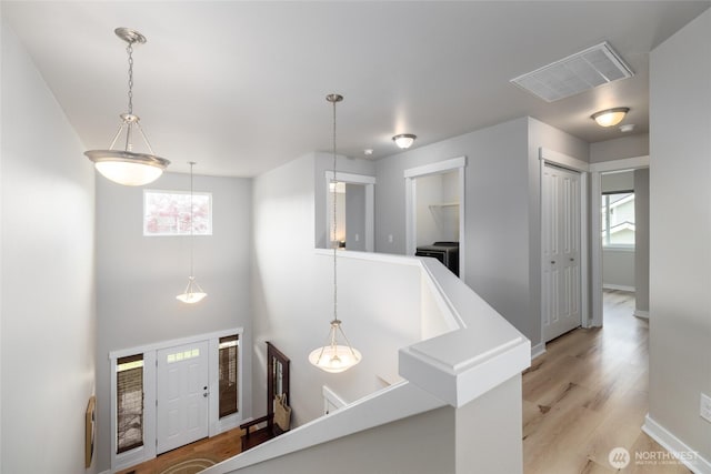 3885 Summersun St, Mount Vernon, WA 98273 - hallway featuring light wood finished floors and baseboards