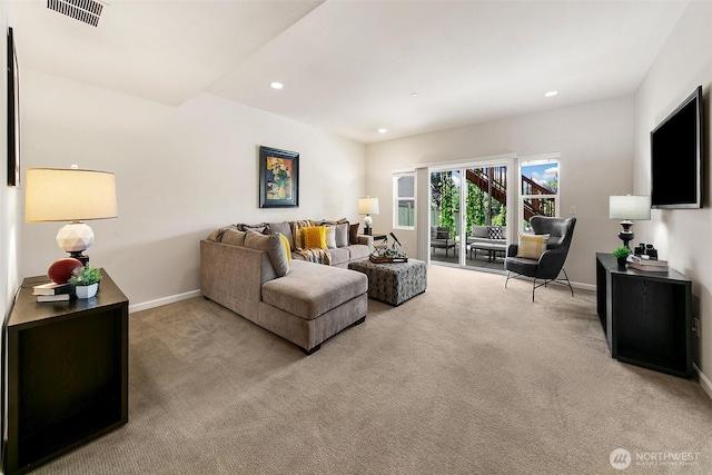 7649 NE 196th St, Kenmore, WA 98028 - living area with carpet flooring and recessed lighting