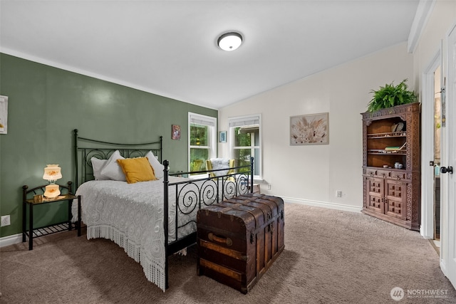 12543 Bear Track Ln SW, Port Orchard, WA 98367 - carpeted bedroom featuring baseboards and lofted ceiling