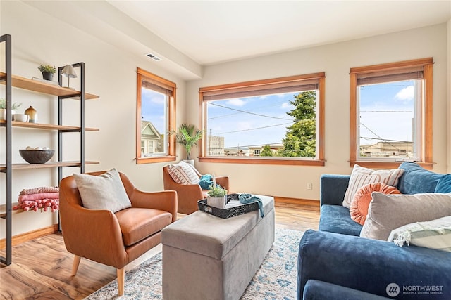 1007 N Forest St, Bellingham, WA 98225 - living area with wood finished floors and healthy amount of natural light