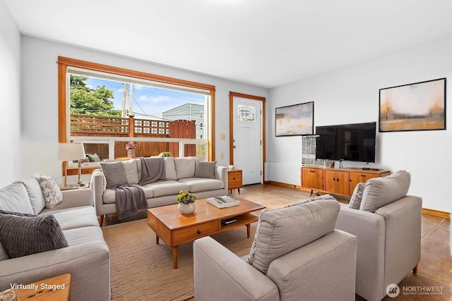 1007 N Forest St, Bellingham, WA 98225 - living room with baseboards