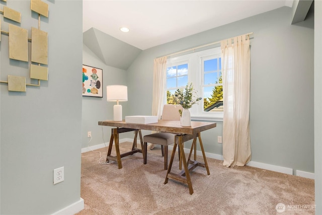 1628 27th Ave, Seattle, WA 98122 - carpeted office featuring lofted ceiling and recessed lighting