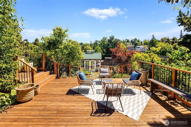 1628 27th Ave, Seattle, WA 98122 - deck with view of scattered trees