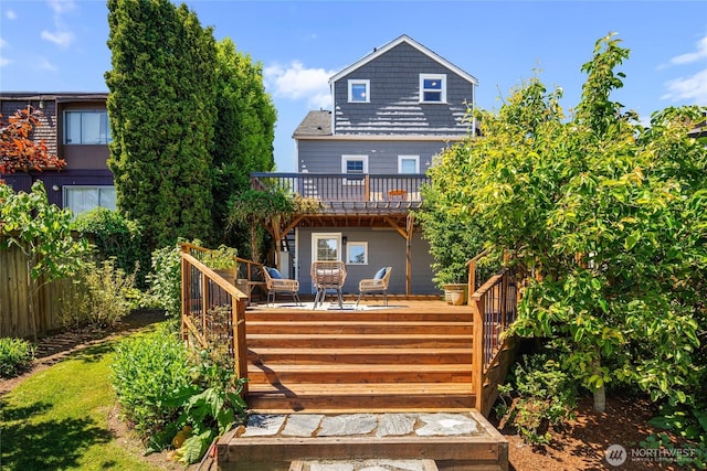 1628 27th Ave, Seattle, WA 98122 - rear view of house featuring a wooden deck