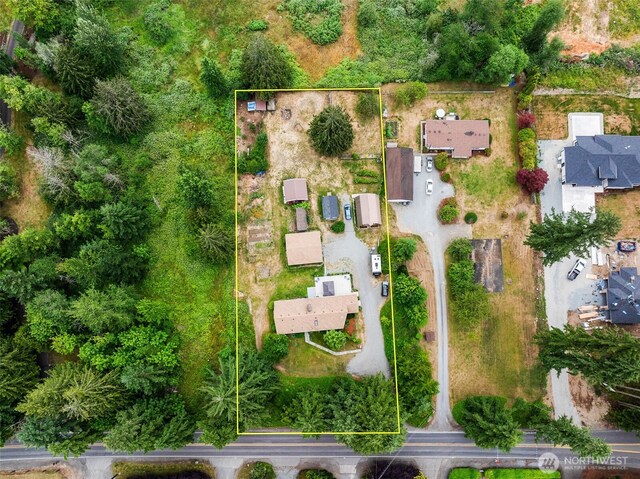 9317 214th Ave E, Bonney Lake, WA 98391 - aerial overview of property's location with property boundaries highlighted