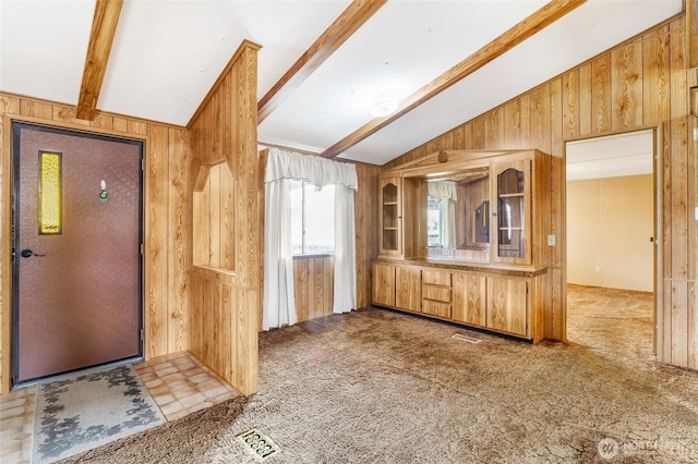 2240 W Broadway Ave Unit 22, Moses Lake, WA 98837 - entrance foyer with wooden walls and carpet