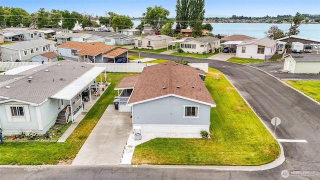 2240 W Broadway Ave Unit 22, Moses Lake, WA 98837 - aerial perspective of suburban area featuring a large body of water