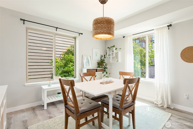 29 Etruria St Unit B505, Seattle, WA 98109 - dining room featuring light wood-type flooring and baseboards