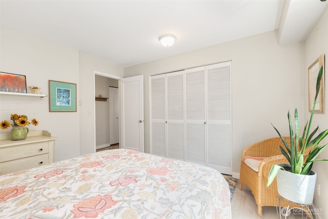 29 Etruria St Unit B505, Seattle, WA 98109 - bedroom featuring a closet and wood finished floors