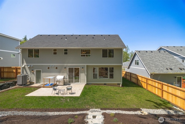1142 Brookstone Dr, Bellingham, WA 98229 - rear view of property with a fenced backyard and a patio area