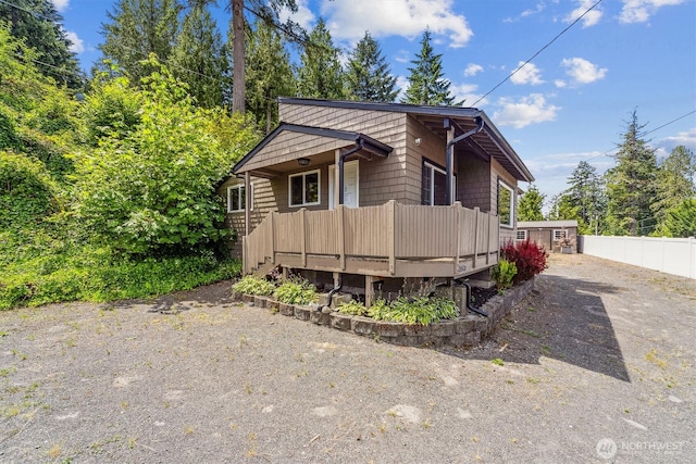 13540 E State Route 106, Belfair, WA 98528 - view of front of property featuring a porch and an outdoor structure