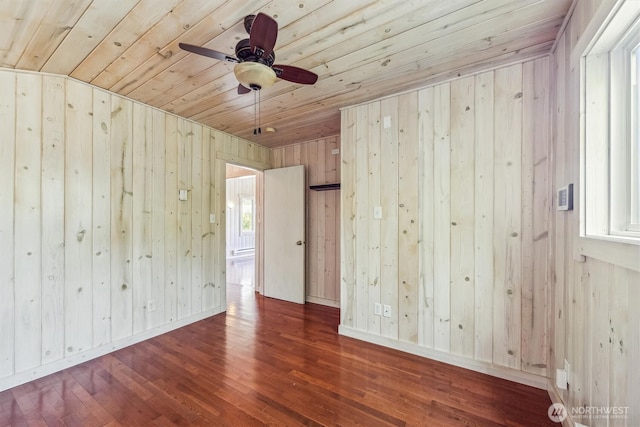 13540 E State Route 106, Belfair, WA 98528 - unfurnished bedroom featuring wood ceiling, wood walls, and wood finished floors