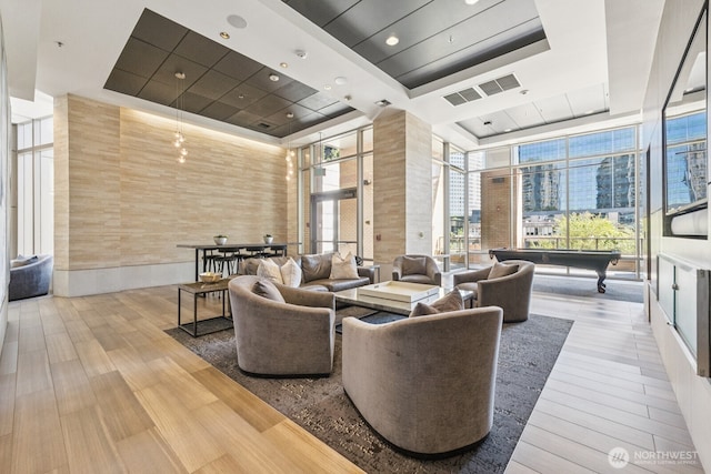 10610 NE 9th Pl Unit C4210, Bellevue, WA 98004 - building lobby with a wall of windows and a towering ceiling