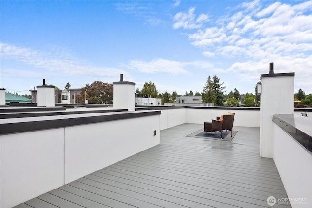 9030 18th Ave SW Unit E, Seattle, WA 98106 - view of wooden deck