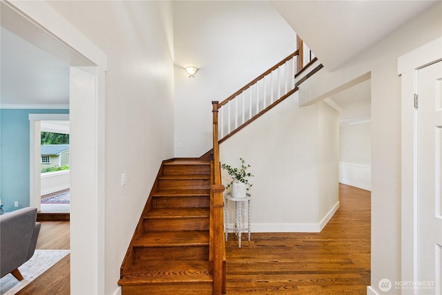 2515 16th St, Anacortes, WA 98221 - stairs with wood finished floors and baseboards