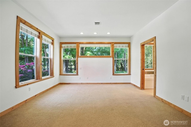 847 SE Covey Ct, College Place, WA 99324 - spare room featuring carpet flooring, plenty of natural light, and recessed lighting