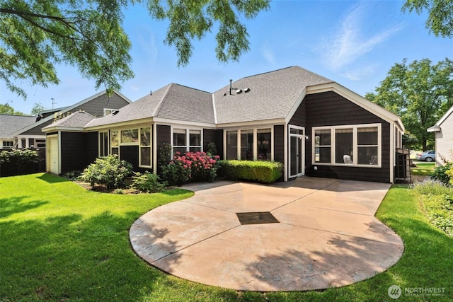 847 SE Covey Ct, College Place, WA 99324 - back of house with a yard and roof with shingles