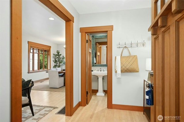 3401 York Rd S, Seattle, WA 98144 - hall with light wood-type flooring and recessed lighting