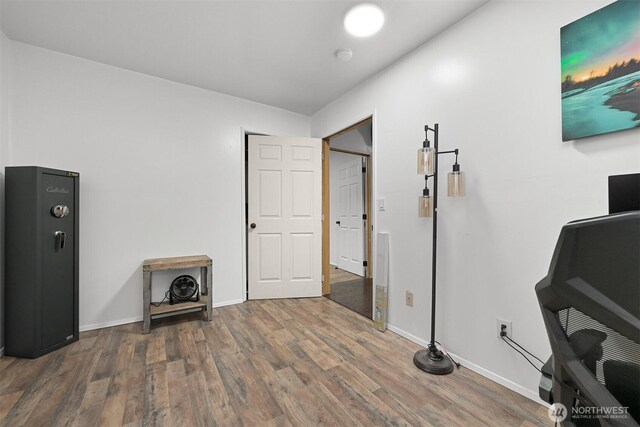 6258 Bellwood Dr, Maple Falls, WA 98266 - office with wood finished floors and baseboards