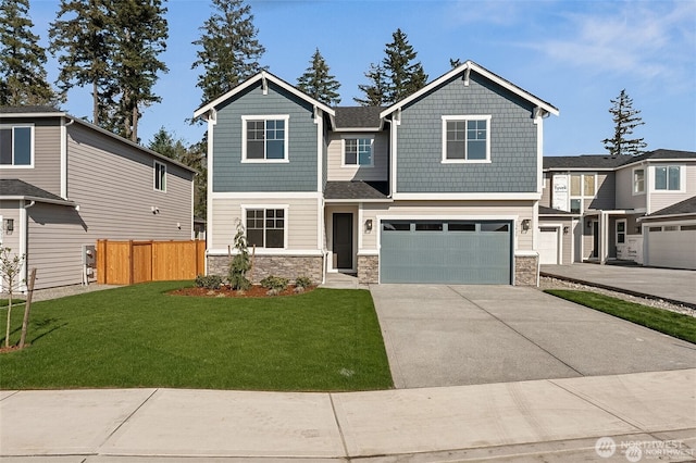 13937 181st St E Unit 8, Puyallup, WA 98374 - craftsman inspired home featuring stone siding, driveway, and an attached garage
