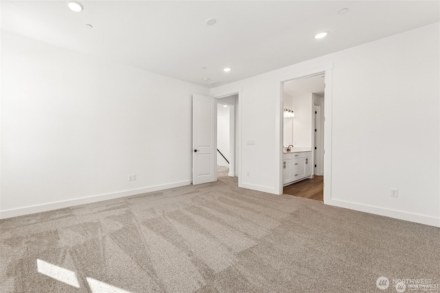 13937 181st St E Unit 8, Puyallup, WA 98374 - unfurnished bedroom featuring carpet, recessed lighting, and ensuite bathroom
