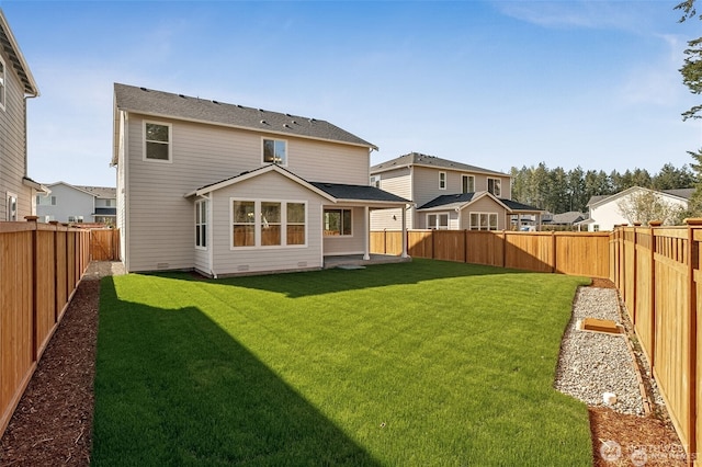 13937 181st St E Unit 8, Puyallup, WA 98374 - rear view of property with a fenced backyard and a residential view