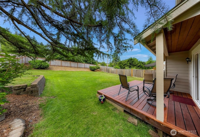 2616 16th St, Bellingham, WA 98229 - fenced backyard with a wooden deck