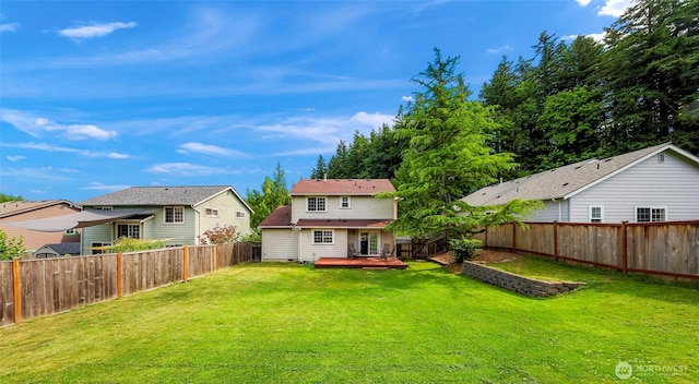 2616 16th St, Bellingham, WA 98229 - back of house with a fenced backyard and a deck